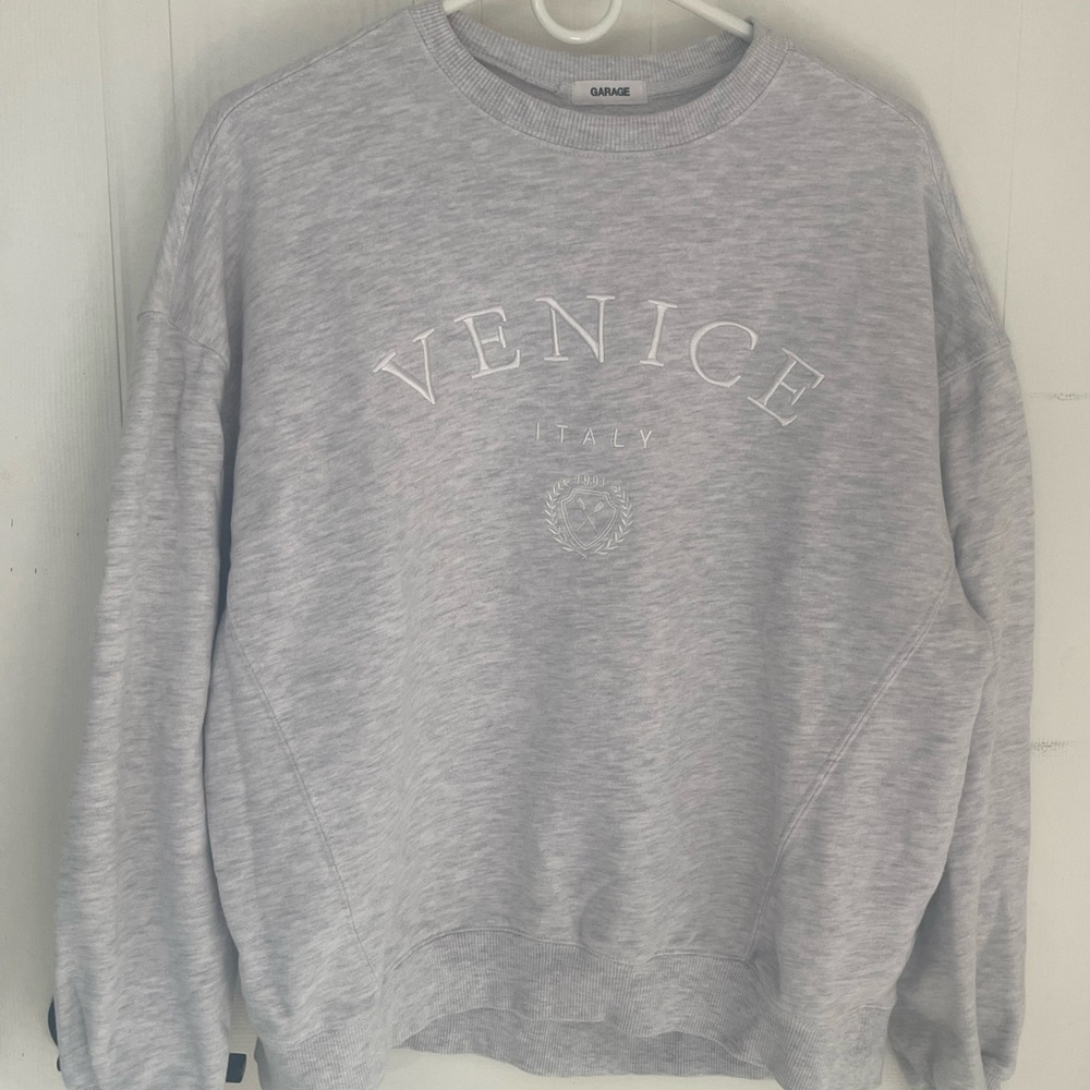 Garage Heather Gray Venice Crewneck Sweater size xs